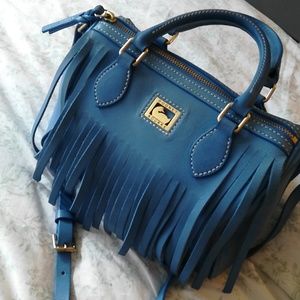 Dooney and Bourke Lulu satchel. Rare fringed bag!